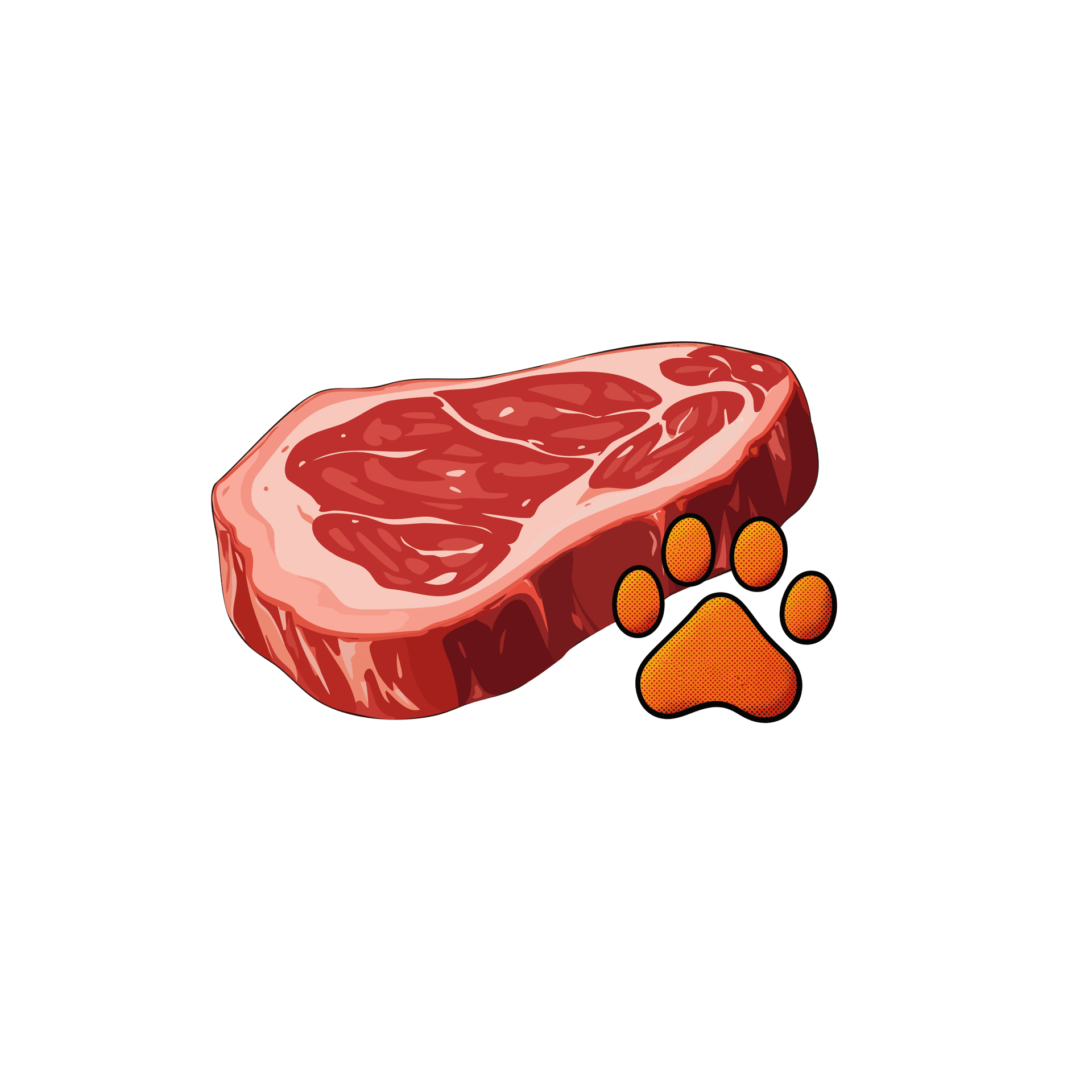 Meat representing animal protein in freeze-dried dog food