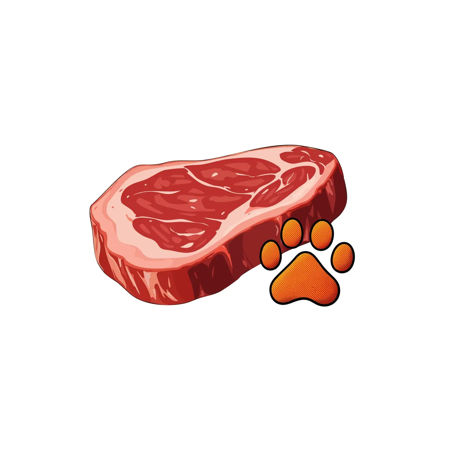Meat representing animal protein in freeze-dried dog food