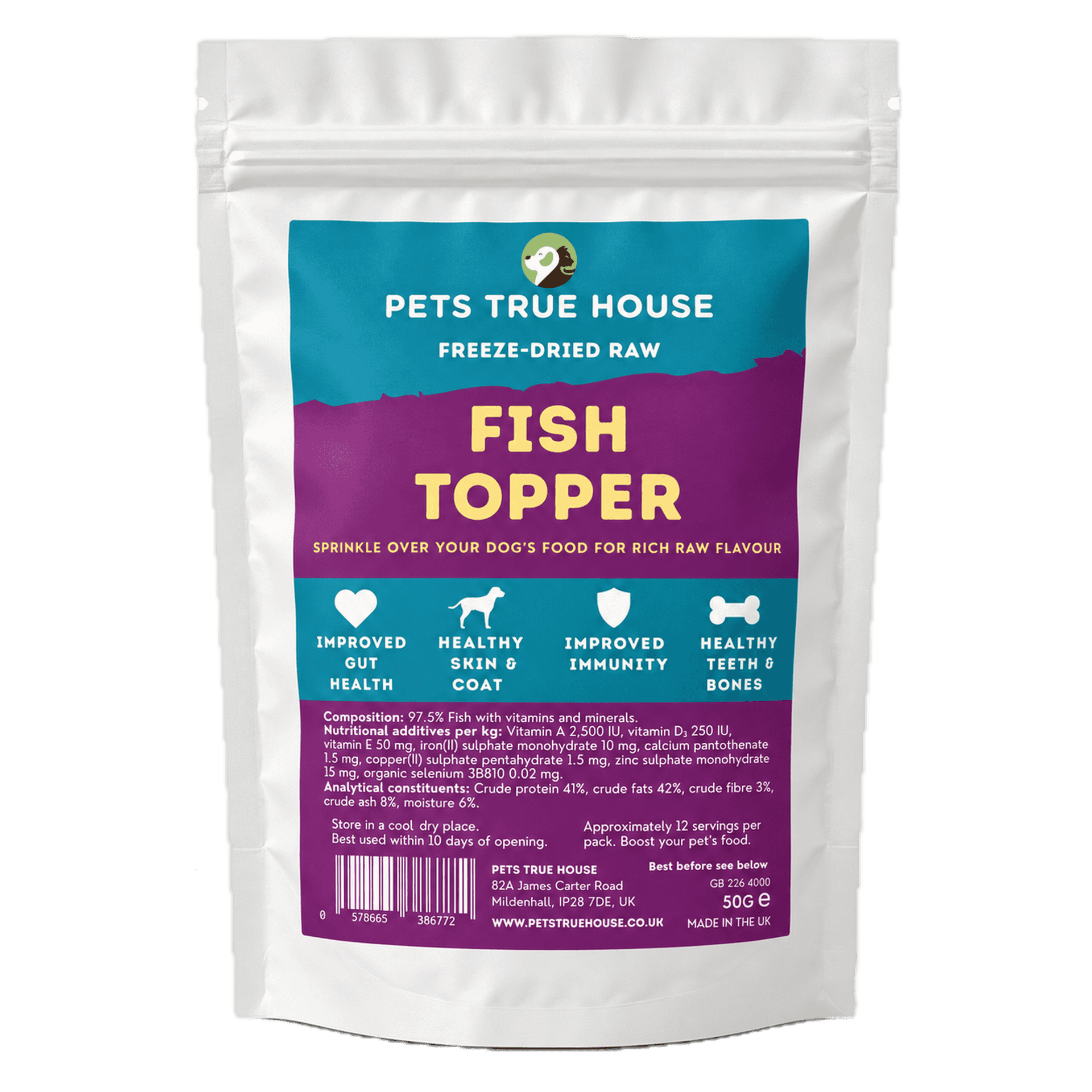 Freeze-Dried Raw Fish Dog Food Topper